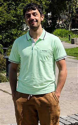 Camisa Polo Pierre Cardin - Bolso - Manga Curta Com Punho - 100% Algodão - Ref. 70209 Verde Maçã