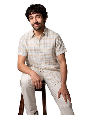 Camisa Dimarsi Tradicional Regular Fit - Com Bolso - Manga Curta - Puro Algodão - Ref. 11047 Xadrez