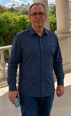 Camisa Poggio Sem Bolso - Manga Longa - Poliamida / Elastano - Ref. 21120 Marinho