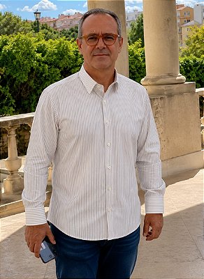 Camisa Poggio Sem Bolso - Manga Longa - 100% Algodão - Ref. 21088 Listrada