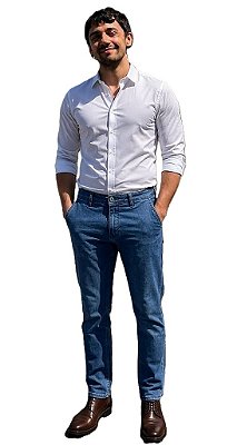 Calça jeans Com Cós - Bolso Faca - Jamer / Louys Jordan - Ref 4703
