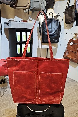 Bolsa Maracanã Vermelho Estonado