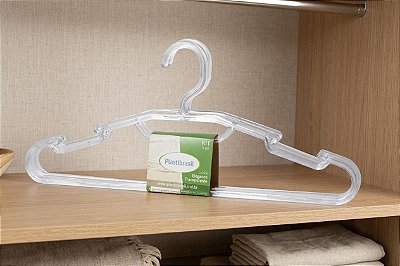 CABIDE ELEGANCE KIT COM 3 - TRANSPARENTE - TOTAL 84 UNIDADES