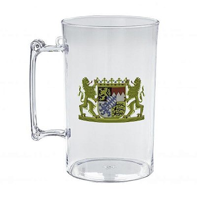 CANECA DE CHOPP DECORADA - TRANSPARENTE - 48 UNIDADES