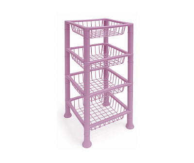 ORGANIZADOR/FRUTEIRA PREMIUM 4 ANDARES - SORTIDO - 4 UNIDADES