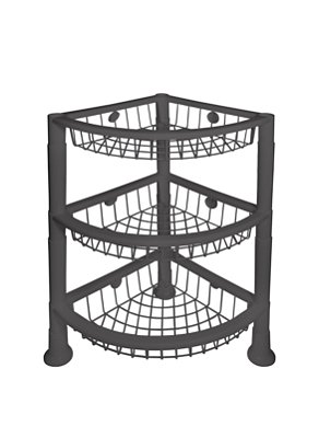 ORGANIZADOR/FRUTEIRA TRIANGULAR PREMIUM 3 ANDARES - 5 UNIDADES