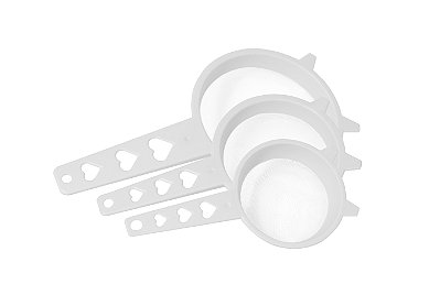 KIT PENEIRAS PLASTILOVERS PREMIUM BRANCA COM 9, 11 e 15 cm - 42 KITS