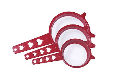KIT PENEIRAS PLASTILOVERS MASTER COM 9, 11 e 15 cm - 42 KITS