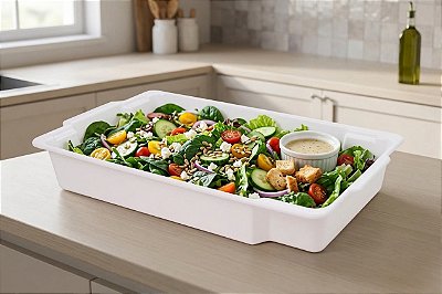 CAIXA ORGANIZADORA PREMIUM 4 LITROS - BRANCA - TOTAL 24 UNIDADES