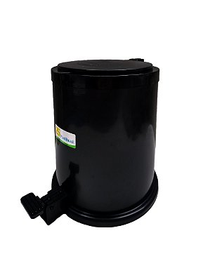 LIXEIRA COM PEDAL PRIME 8 LITROS - PRETA - 6 PEÇAS