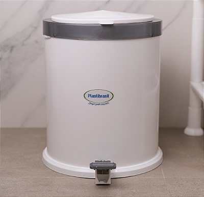LIXEIRA COM PEDAL PREMIUM 13 LITROS - SORTIDA - TOTAL 6 PEÇAS