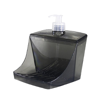 DISPENSER PORTA DETERGENTE CLEAN 500 ML - FUMÊ - TOTAL 12 UNIDADES