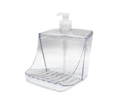 DISPENSER PORTA DETERGENTE CLEAN 500 ML - TRANSPARENTE - TOTAL 12 UNIDADES
