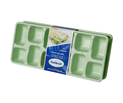 FORMA DE GELO PREMIUM KIT COM 2 - SORTIDO - 60 UNIDADES