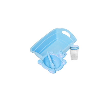KIT BABY 02 - ORGANIZADOR BABY + PRATO BABY + COPO PIN PIN - 12 KITS
