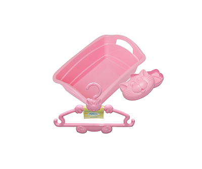 KIT BABY 01 - CABIDE BABY (KIT COM 3 UN) + ORGANIZADOR BABY + SABONETEIRA BABY - 12 KITS