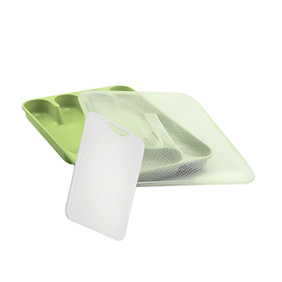 KIT COZINHA 06 - ORGANIZADOR DE TALHERES C/TAMPA MASTER + TÁBUA TAMANHO G - 6 KITS