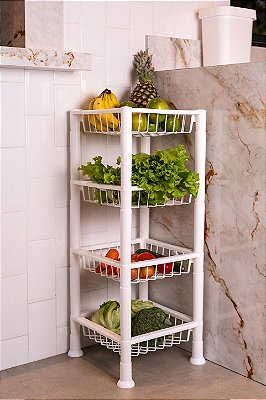 ORGANIZADOR/FRUTEIRA PREMIUM 4 ANDARES - TOTAL 4 UNIDADES