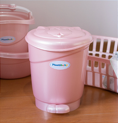 LIXEIRA BABY 8 LITROS COM PEDAL - TOTAL 6 UNIDADES