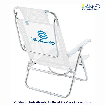 CADEIRA DE PRAIA RECLINÁVEL SUN GLOW ALUMÍNIO PERSONALIZADA