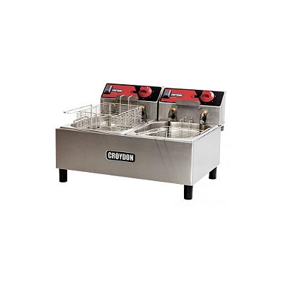 Fritadeira Elétrica 2 Cubas De 4,5l - Profissional 220v