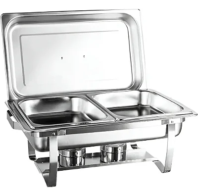 Rechaud Cuba de Inox Retangular com Dois Queimadores GP169