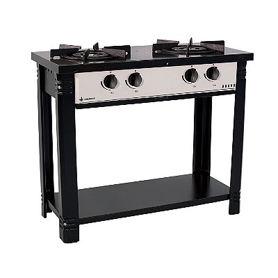 Fogão Industrial Profissional Bravo 2 Bocas a Gás Branco BR2BE