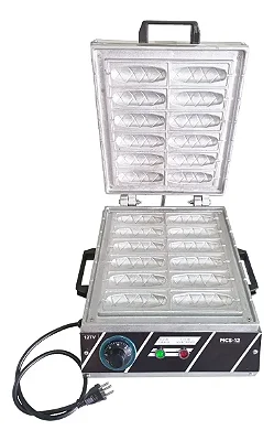 Máquina de Crepe Suíço Grande Profissional 12 Cavidades MQ12C