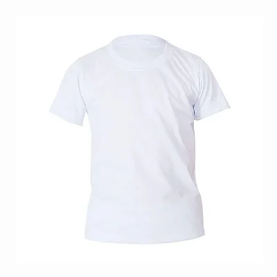 Camiseta Branca Malha PV Manga Curta