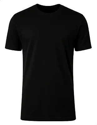 Camiseta Preta Malha PV Manga Curta
