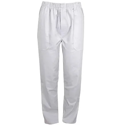 Calça Brim Branca com Elástico Total e 4 Bolsos
