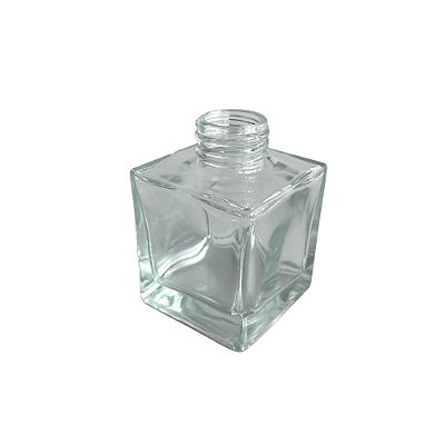 Frasco Em Vidro Cubo 100 ml Rosca 28-410 Transparente