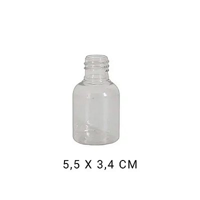 Frasco Pet Cilíndrico Rineplast Transparente Rosca 18-415 - 30ml (5,5 X 3,4 cm)