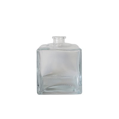 Frasco Cube Em Vidro Transparente Sem Rosca - 500 ML