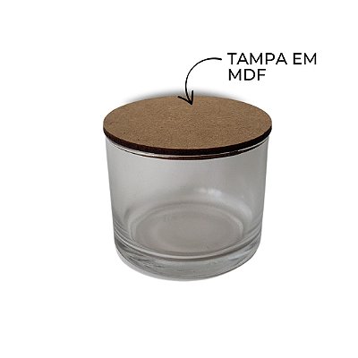 Tampa em MDF para pote Patê 155 ml