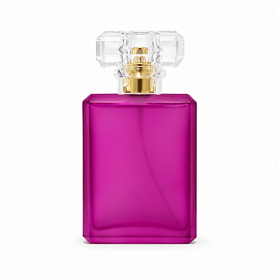 Frasco em Vidro Mademoiselle Transparente ou Fosco Com Válvula Dourada 50mL