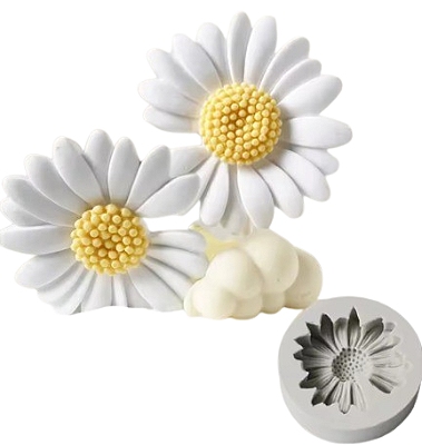 Molde de Silicone Flor Margarida 3D
