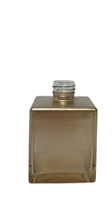 Frasco em Vidro Cubo Rosca 28/410 Dourado degradê-250mL