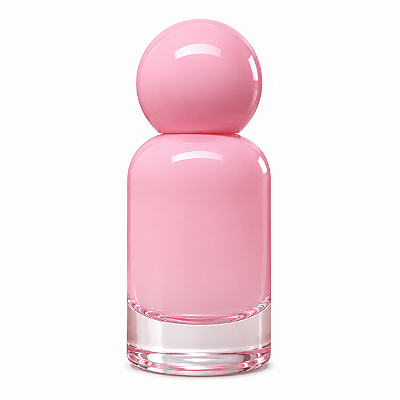 Frasco em Vidro Cilindrico Degrade V. Prata R.13 Sobretampa Bola-30mL