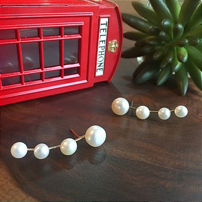 Brinco Earcuff de Pérolas