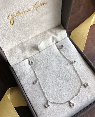 Gargantilha Charms em Ouro branco 18k e Diamantes