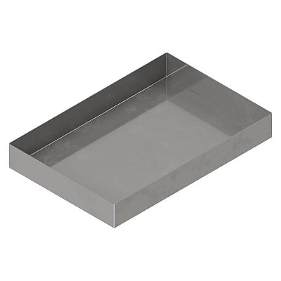 Bandeja de aco galvanizada medindo 100X100X10CM sem alca