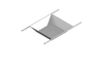 Forma para concreto formato tronco piramidal 60 graus 40x40x16 em aço zincado