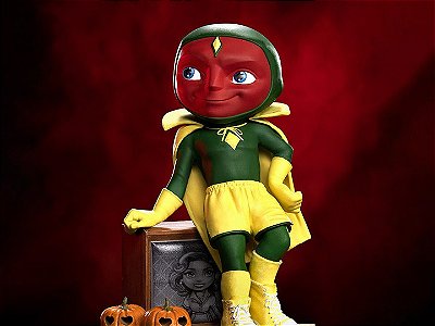 Estátua Vision (Halloween Version) -Wandavision - MiniCo - Iron Studios