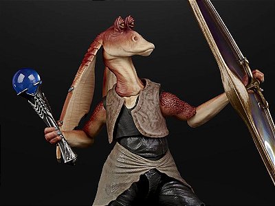 Star Wars The Black Series Deluxe Jar Jar Binks * caixa avariada*