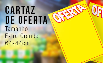 Cartaz de Oferta Extra Grande 64x44cm