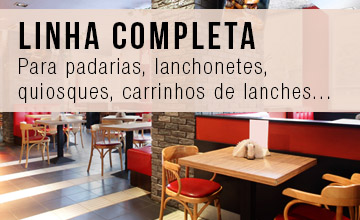 Linha completa para padarias, lanchonetes, quiosques, carrinhos de lanches