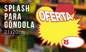 Splash de Oferta para Gôndola Estrelado