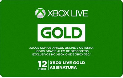 Xbox Live Gold - 12 MESES - Código Digital
