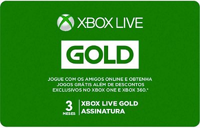 Xbox Live Gold - 03 MESES - Código Digital